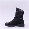Rieker Ruffled Ankle Boot With Side Sip - Black